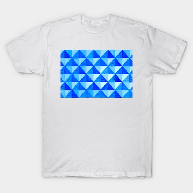 Watercolor quilt - blue T-Shirt by MariaMahar